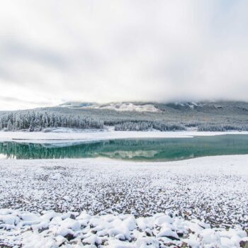 Reflection and cloudscapes at Barrier Lake